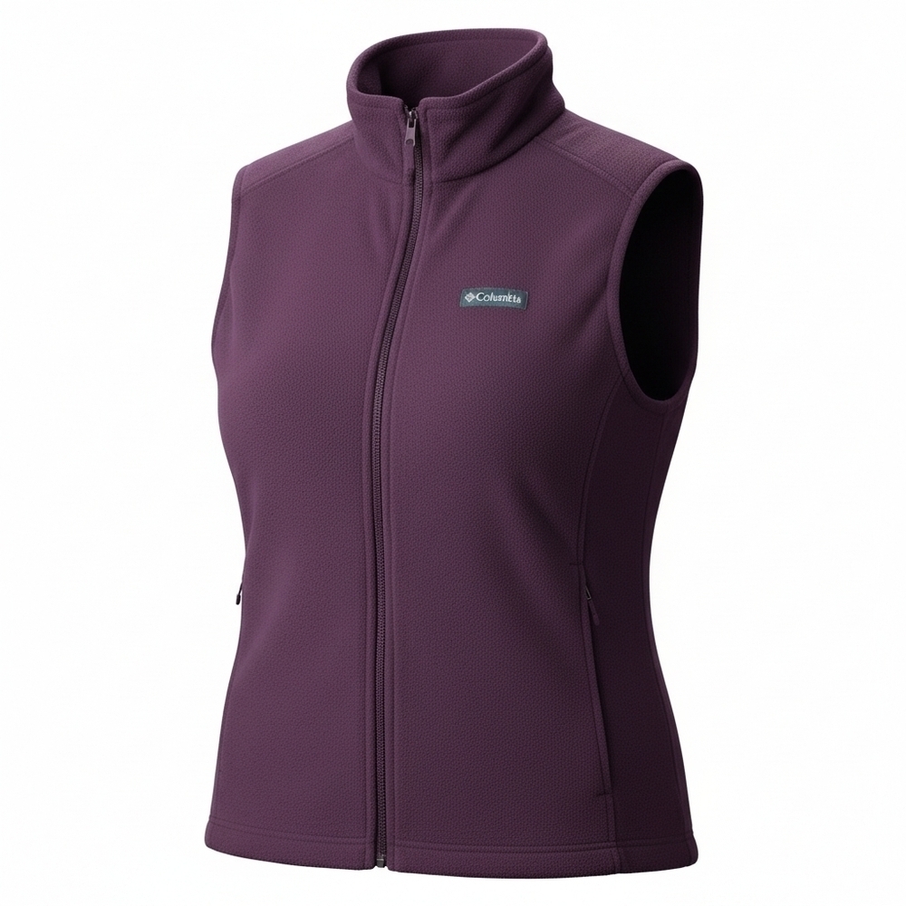 Columbia Rich Purple Sleeveless Fleece Vest Size Medium